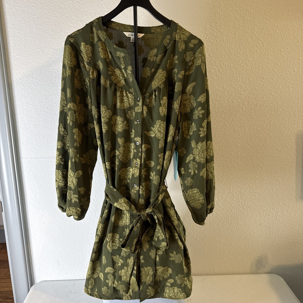 Pioneer Woman Olive Green Floral Dress Size XL New